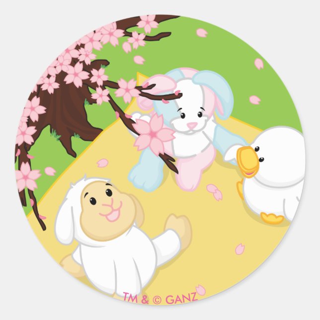 Spring Celebration Picnic Classic Round Sticker (Front)