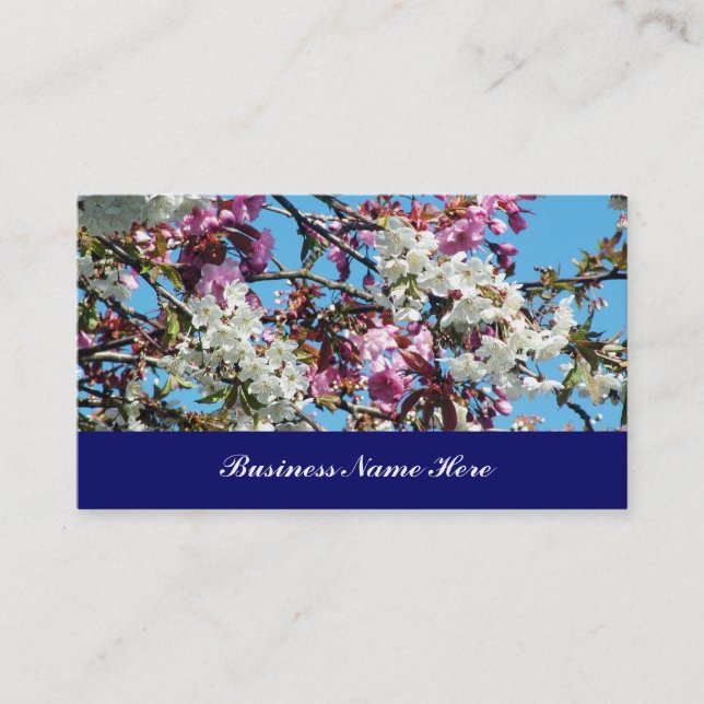 spring cherry blossom business card (Front)