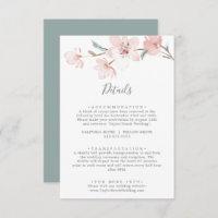 Spring Cherry Blossom Details Enclosure Card