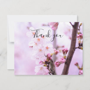 Spring Cherry Blossom Floral Sakura Thank you  Card
