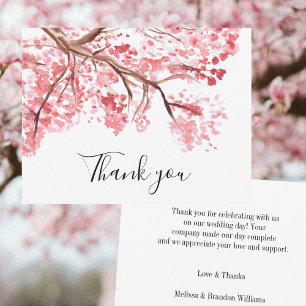 Spring Cherry Blossom Floral Sakura Thank you  Card