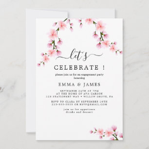Spring Cherry Blossom Party Invite