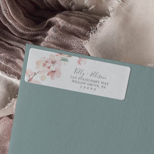 Spring Cherry Blossom Return Address Label