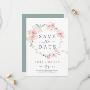 Spring Cherry Blossom Save the Date Card