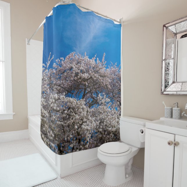 Spring Cherry Blossom Shower Curtain (In Situ)