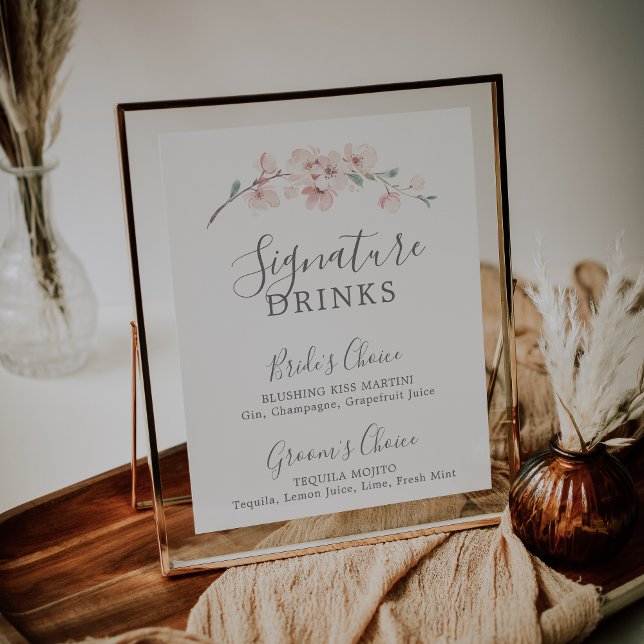 Spring Cherry Blossom Signature Drinks Sign (Creator Uploaded)