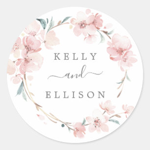 Spring Cherry Blossom Wedding Envelope Seals