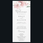 Spring Cherry Blossom Wedding Program Programme<br><div class="desc">This spring cherry blossom wedding program is perfect for a modern wedding. The oriental floral design features a whimsical blush pink watercolor cherry blossom tree branch and green leaves with an elegant Japanese style. Include the name of the bride and groom, the wedding date and location, thank you message, order...</div>