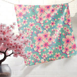 Spring Cherry Blossoms green  Baby Blanket<br><div class="desc">a beautiful baby blanket with a spring cherry blossom and green leaf design, available on Zazzle. This blanket is made from ultra-soft and cosy polyester fleece, making it perfect for snuggling with your little one. The art featured on the blanket is a lovely spring scene with pink cherry blossom flowers...</div>