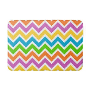 spring chevron bath mat