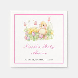 Spring Chick Baby Shower Napkin