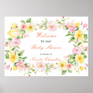 Spring Chick Baby Shower Poster