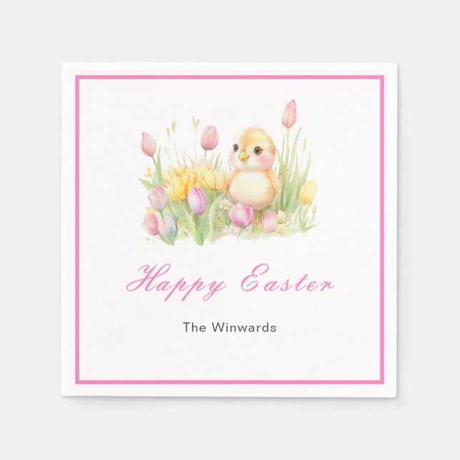Spring Chick Easter Brunch Napkin (Front)