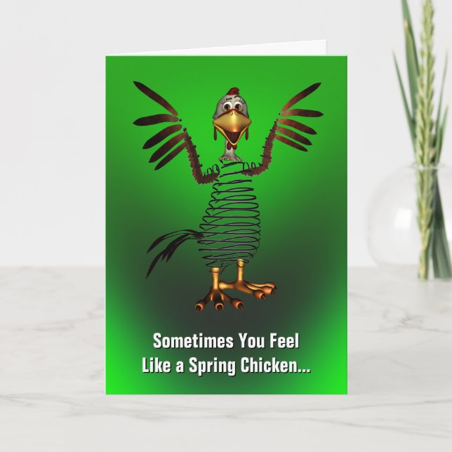 Spring Chicken Get Well Card (Front)
