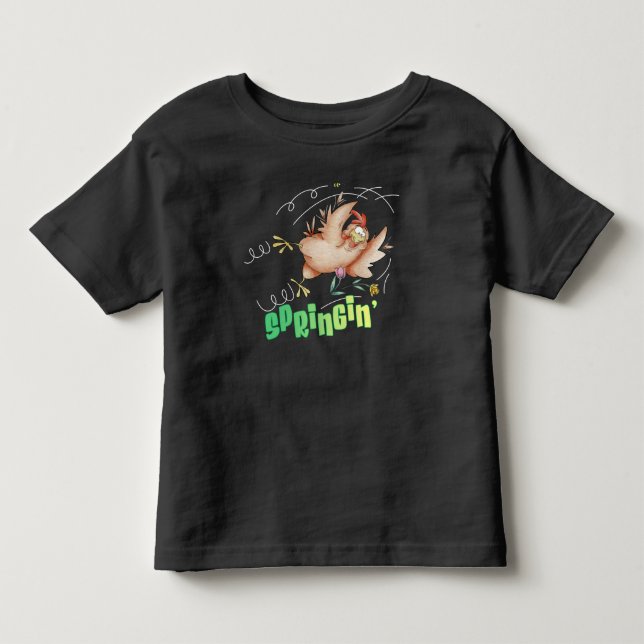Spring Chicken Toddler Tee (Front)