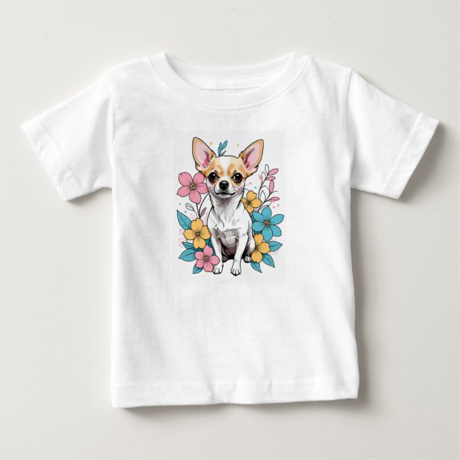 Spring Chihuahua Baby T-Shirt (Front)