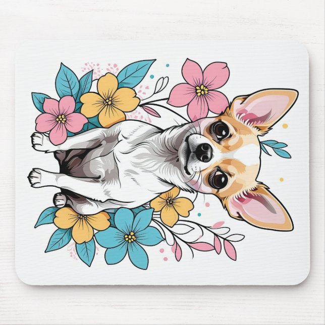 Spring Chihuahua Mouse Mat (Front)