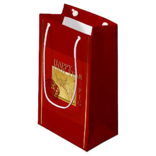 Spring Chinese Pig  New Year 2019 Small Gift bag
