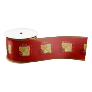 Spring Chinese Pig Year 2019 Large Ribbon Satin Ribbon