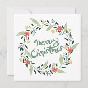 Spring Christmas Wreath Card