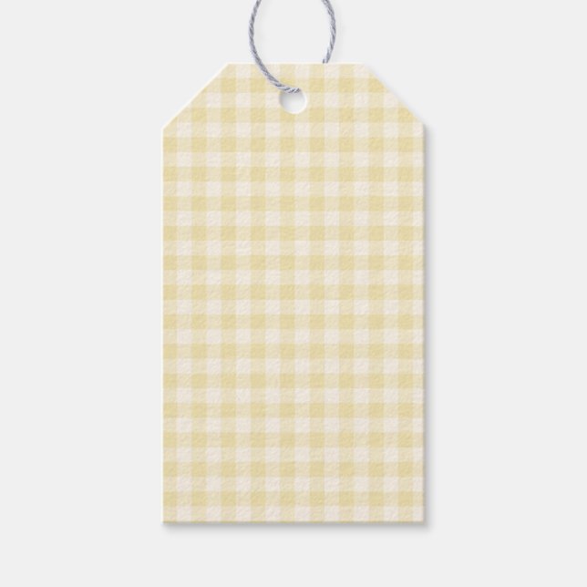 Spring Classic Gingham | Buttercream Gift Tags (Front)