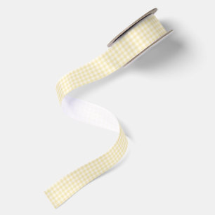 Spring Classic Gingham Buttercream Satin Ribbon