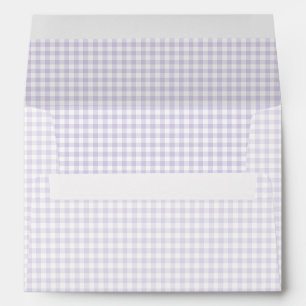 Spring Classic Gingham Dusty Lavender Envelope