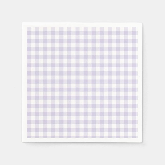 Spring Classic Gingham | Dusty Lavender Napkin (Front)