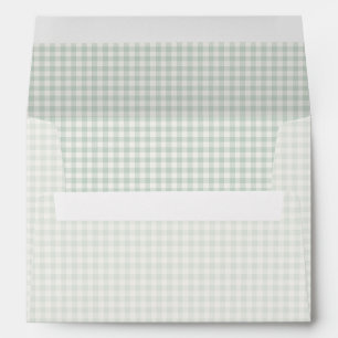 Spring Classic Gingham Muted Sage Envelope