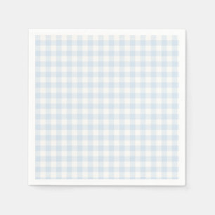 Spring Classic Gingham Powder Blue Napkin
