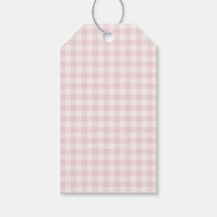 Spring Classic Gingham Soft Blush Gift Tags