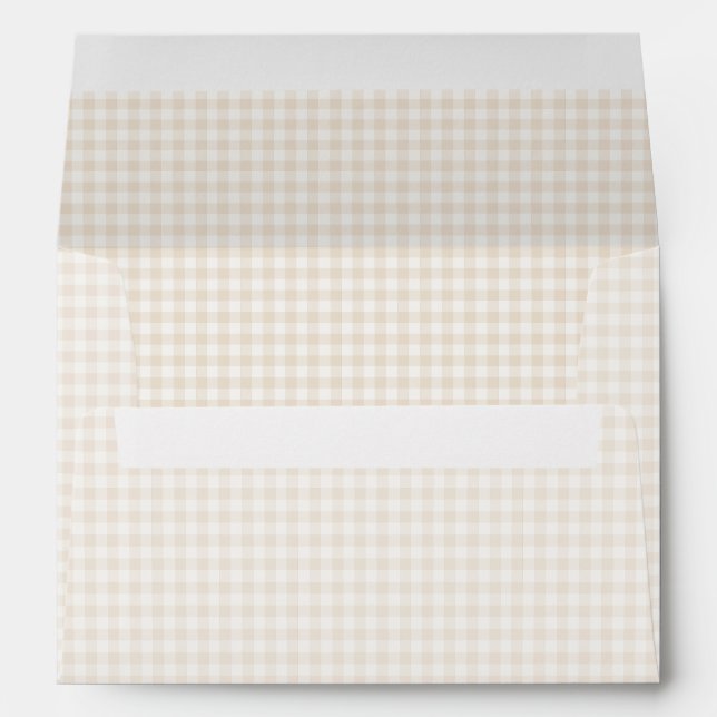 Spring Classic Gingham | Soft Linen Envelope (Back (Bottom))