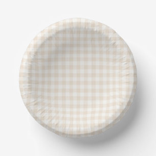 Spring Classic Gingham Soft Linen Paper Plate