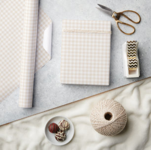 Spring Classic Gingham Soft Linen Wrapping Paper