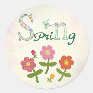 spring classic round sticker