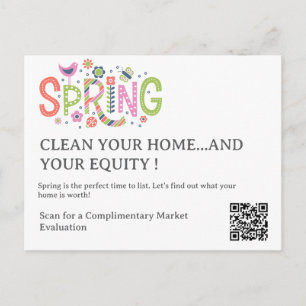 Spring Clean & Sell Real Estate Real Estate Postcard