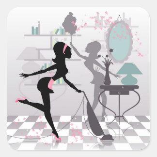 Spring Cleaning Square Sticker