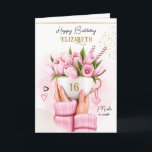 Spring Coffee Cup with Flowers Happy Birthday Holiday Card<br><div class="desc">Spring Coffee Cup with Flowers Happy Birthday Holiday Card</div>