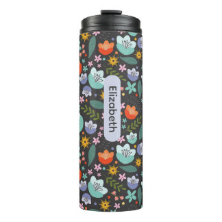 Spring Colorful Flowers Thermal Tumbler