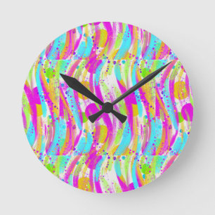 SPRING COLORS ROUND CLOCK