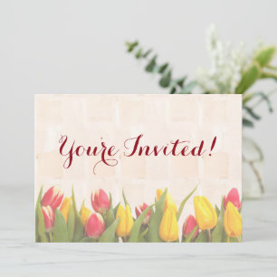 Spring Colourful Tulips Invitation
