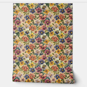 Spring colourful violets flowers purple floral wallpaper