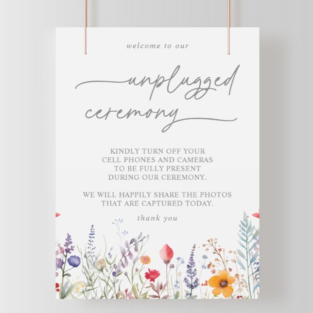 Spring Colourful Wildflower Unplugged Ceremony  Poster (Creator Uploaded)