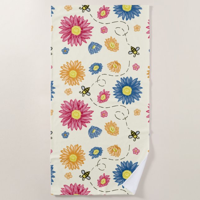 Spring Colours Beach Towel (Front)