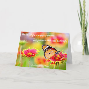 Spring Colours, Flower, Butterfly & Inspiring Quot Card