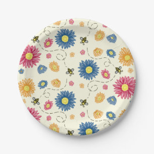 Spring Colours Paper Plate