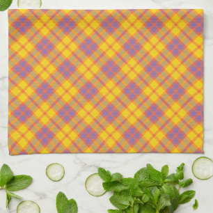 Spring Colours Plaid Pattern Hand Towel