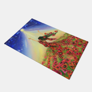 Spring Comes After Winter - Fantastic Flowers Girl Doormat