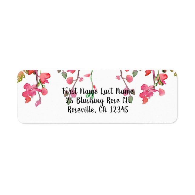 Spring Coral Orchid Branches Floral Wedding (Front)