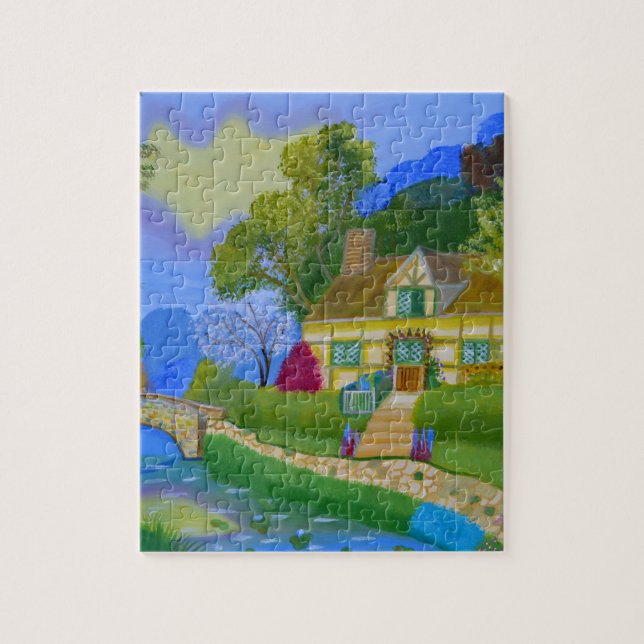 Spring Cottage Jigsaw Puzzle (Vertical)